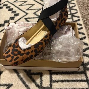 NEW Jessica Simpson Leopard Print Women's Ballet Flats -9.5